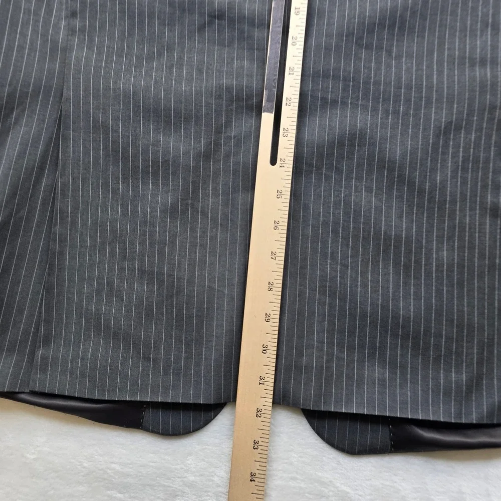 Michael Kors Suit Mens 42R 2‎ Piece Pants 38x34 Grey Pinstripe Business Work